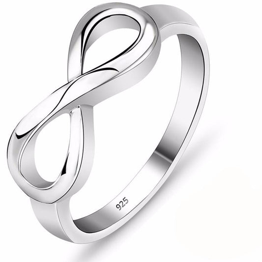Creative Infinity Ring, Silver-Plated Alloy, Jewelry