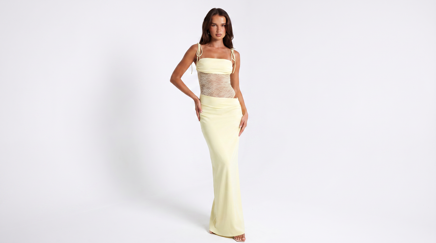 The Elise Lace Maxi Dress