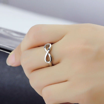 Creative Infinity Ring, Silver-Plated Alloy,  Jewelry