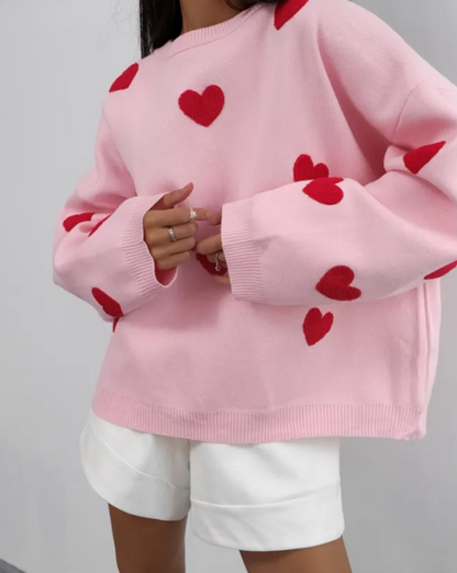 Cozy Heart Women's Sweater fotos fixen