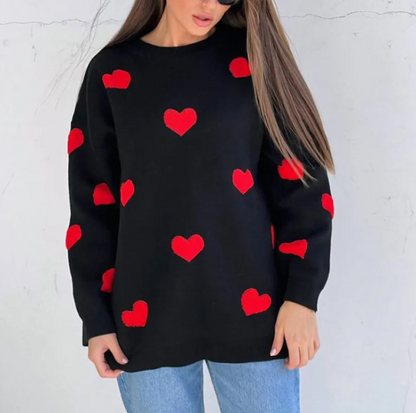 Cozy Heart Women's Sweater fotos fixen