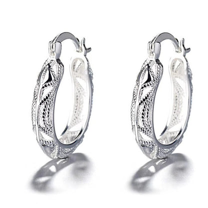 Exaggerated Thick Silver Earrings - Creative Women's Jewelry