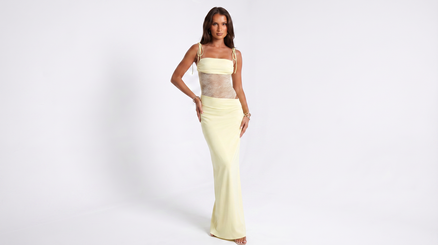The Elise Lace Maxi Dress