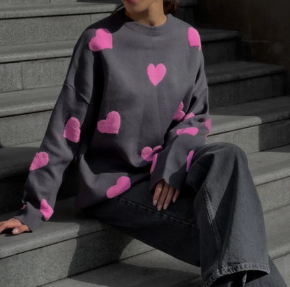 Cozy Heart Women's Sweater fotos fixen