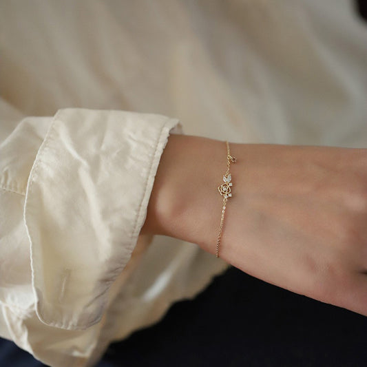 Light Purple Zircon Women's Jewelry - Japanese & Korean Design