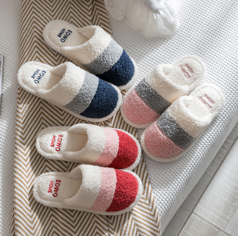 Cotton Slippers &  TPR Non-slip Indoor Footwear