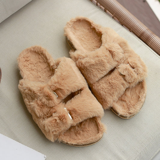 Warm Winter Cotton Slippers for Women