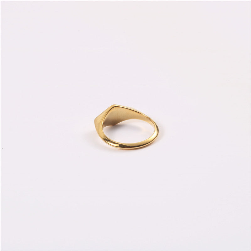 Geometric Faceted Ring - Minimalist Women's Jewelry