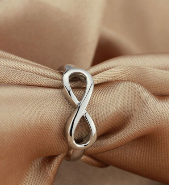 Creative Infinity Ring, Silver-Plated Alloy,  Jewelry